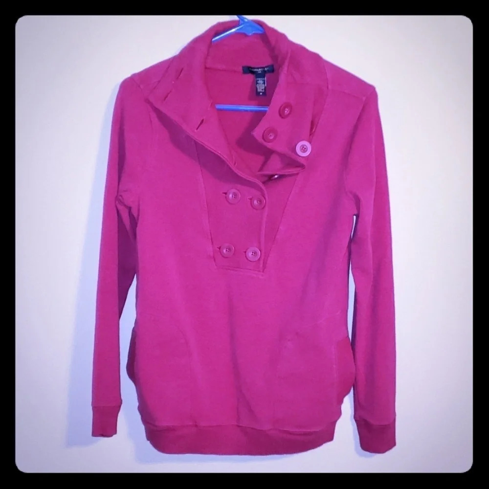 Cowl neck sweatshirt with pockets
